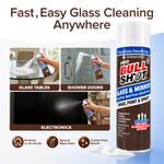 Bull Shot Glass & Mirror cleans glass tables, shower doors, and electronics with a streak-free shine. Its no-drip foam and non-ammoniated formula deliver fast, easy cleaning at home or on the go.
